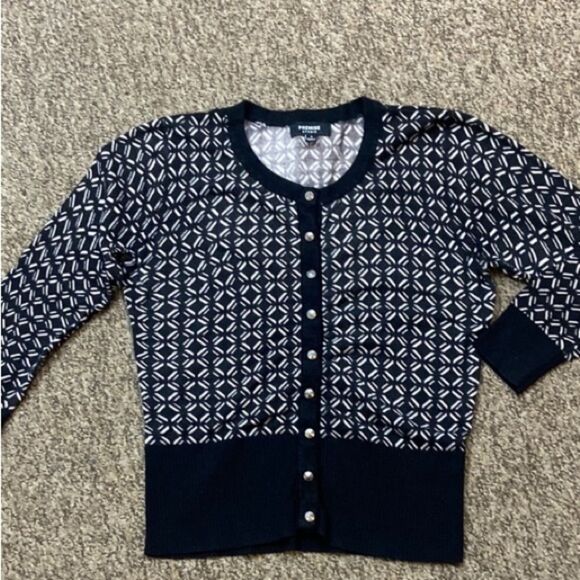 Premise Studio Patterned Black and White Sweater Size S - Picture 1 of 10